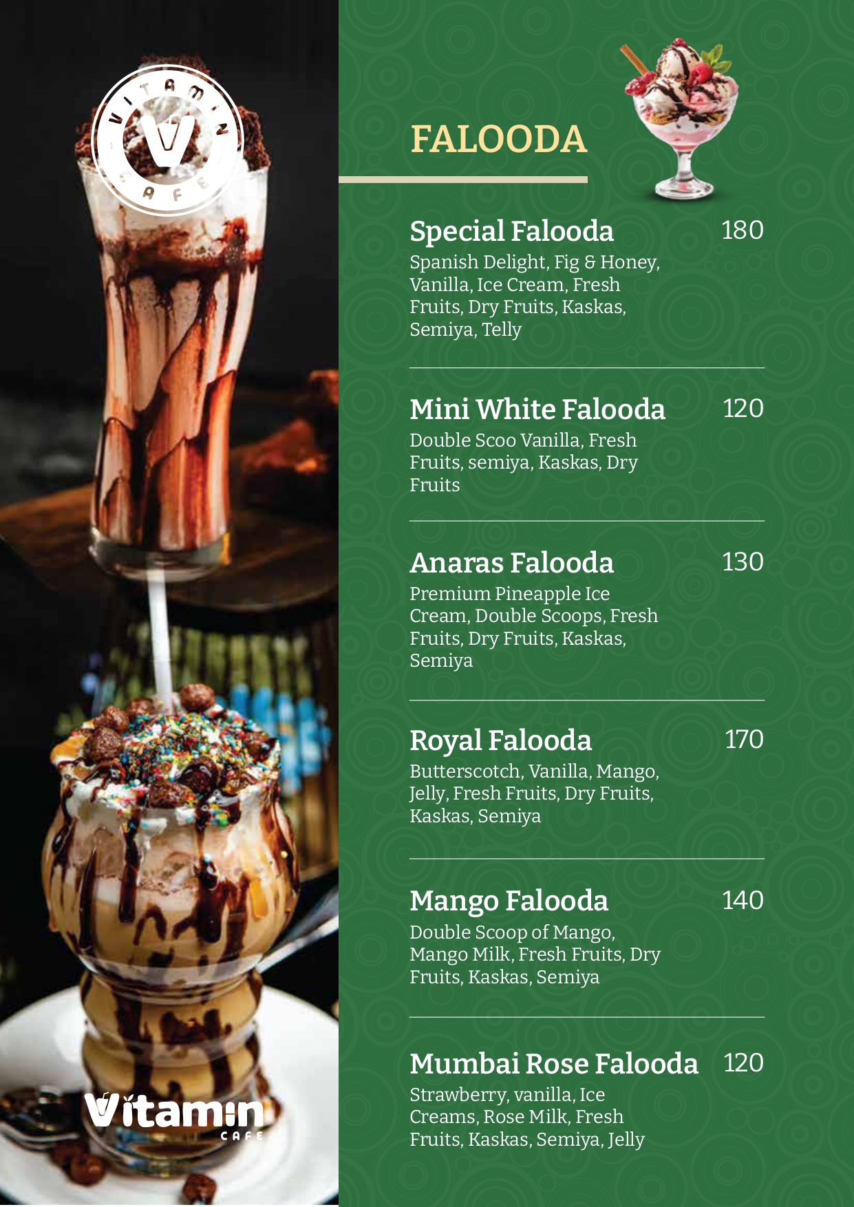 Vitamin Cafe menu page 10