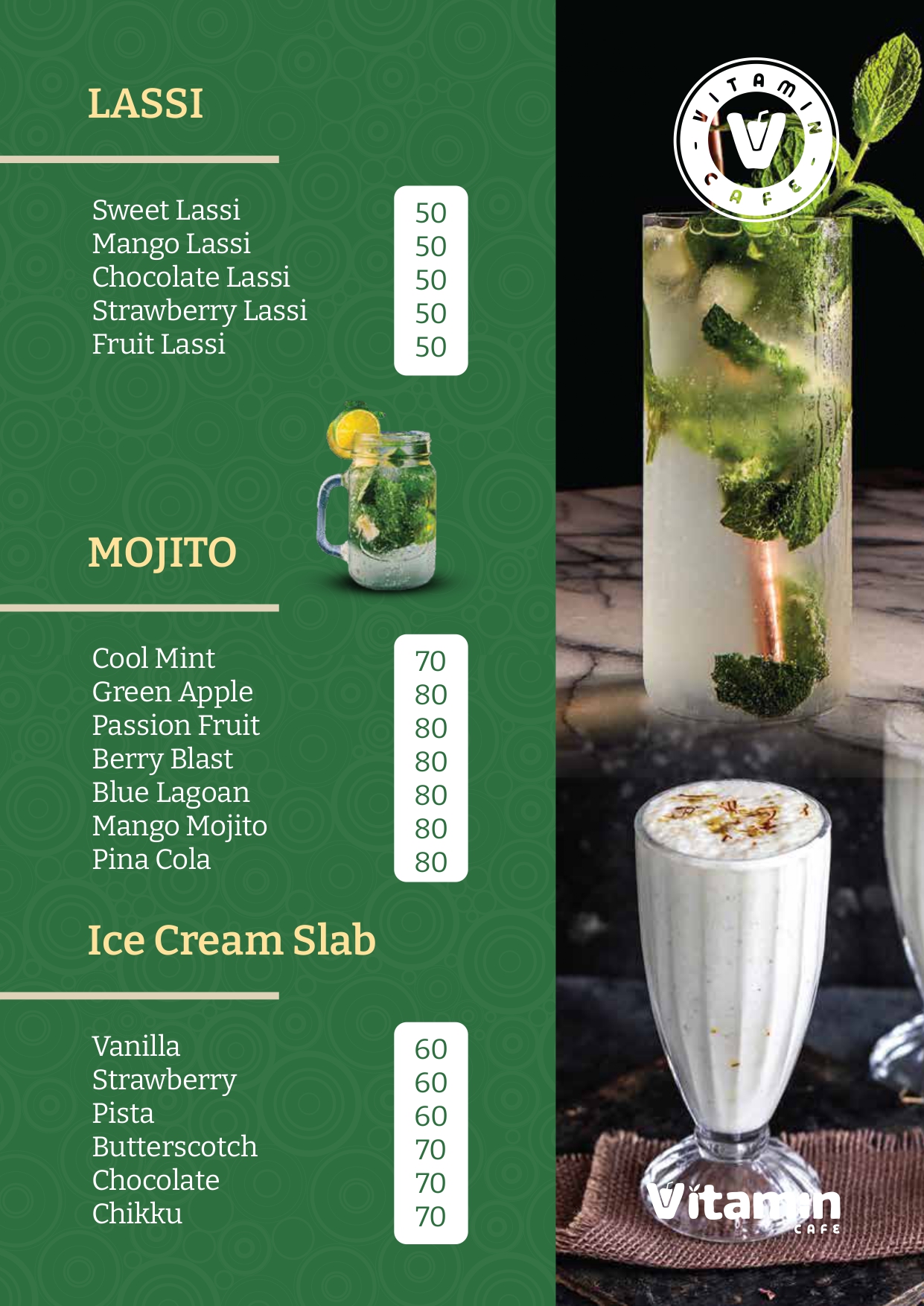 Vitamin Cafe menu page 15