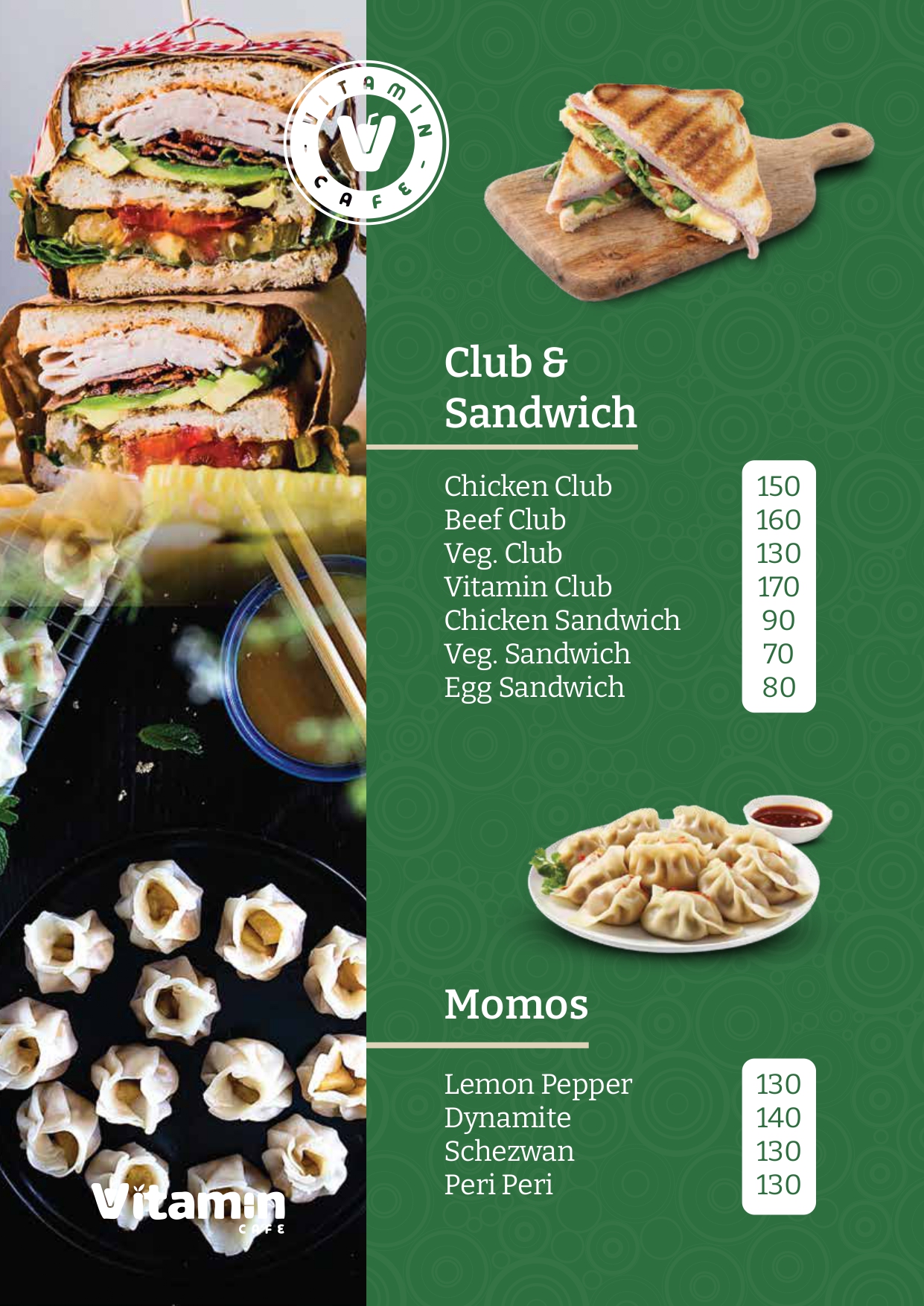 Vitamin Cafe menu page 4 – fresh food Parappanagadi