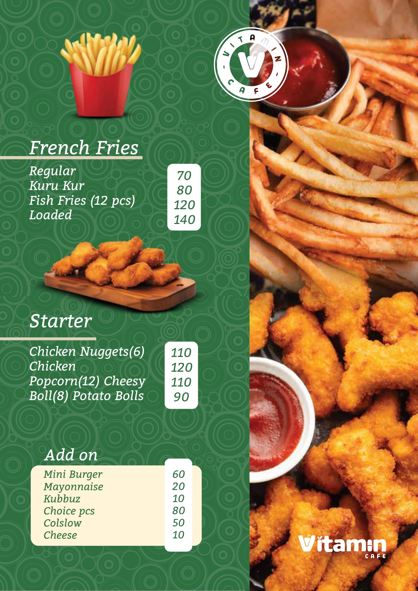 Vitamin Cafe menu page 5
