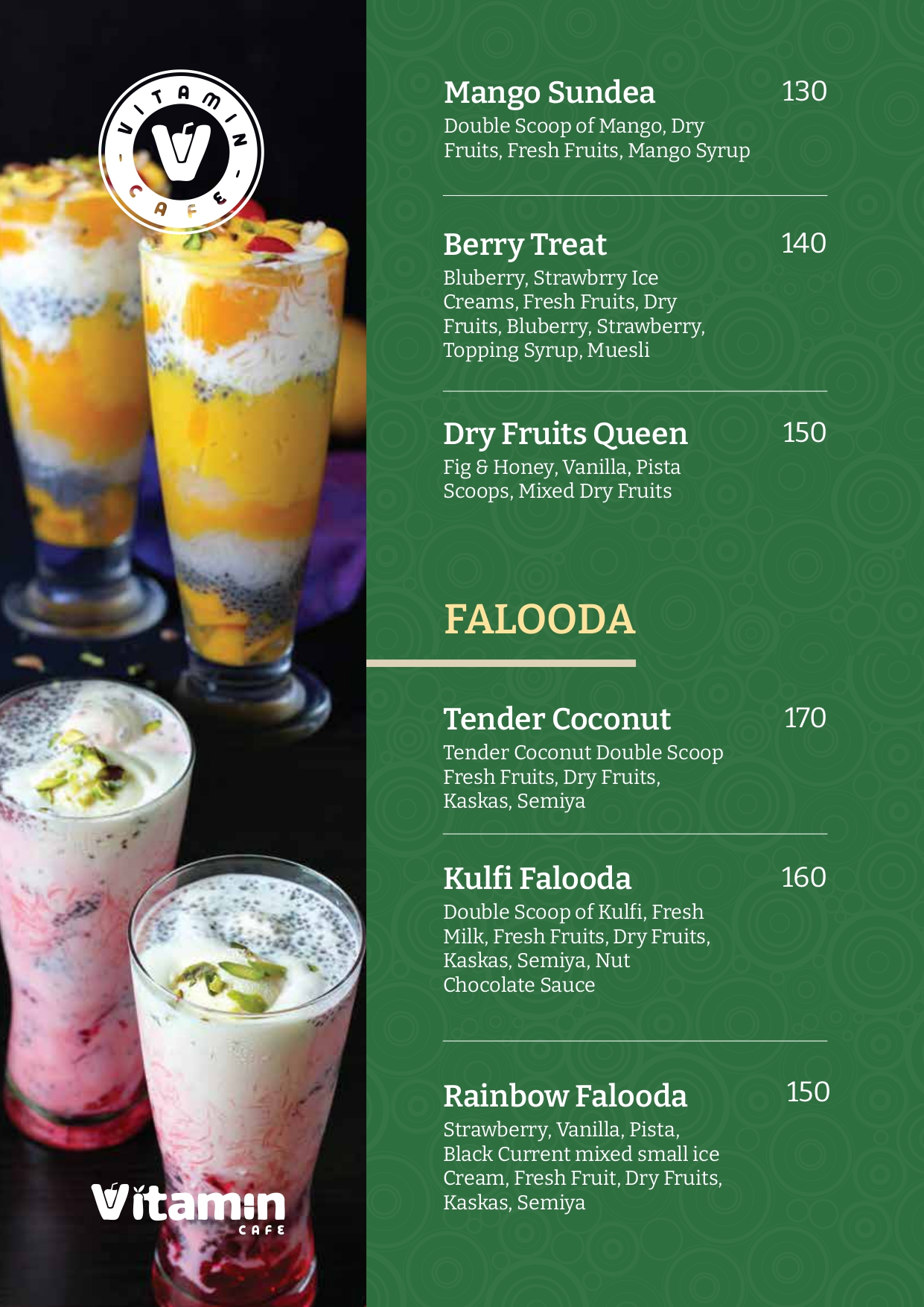 Vitamin Cafe menu page 8