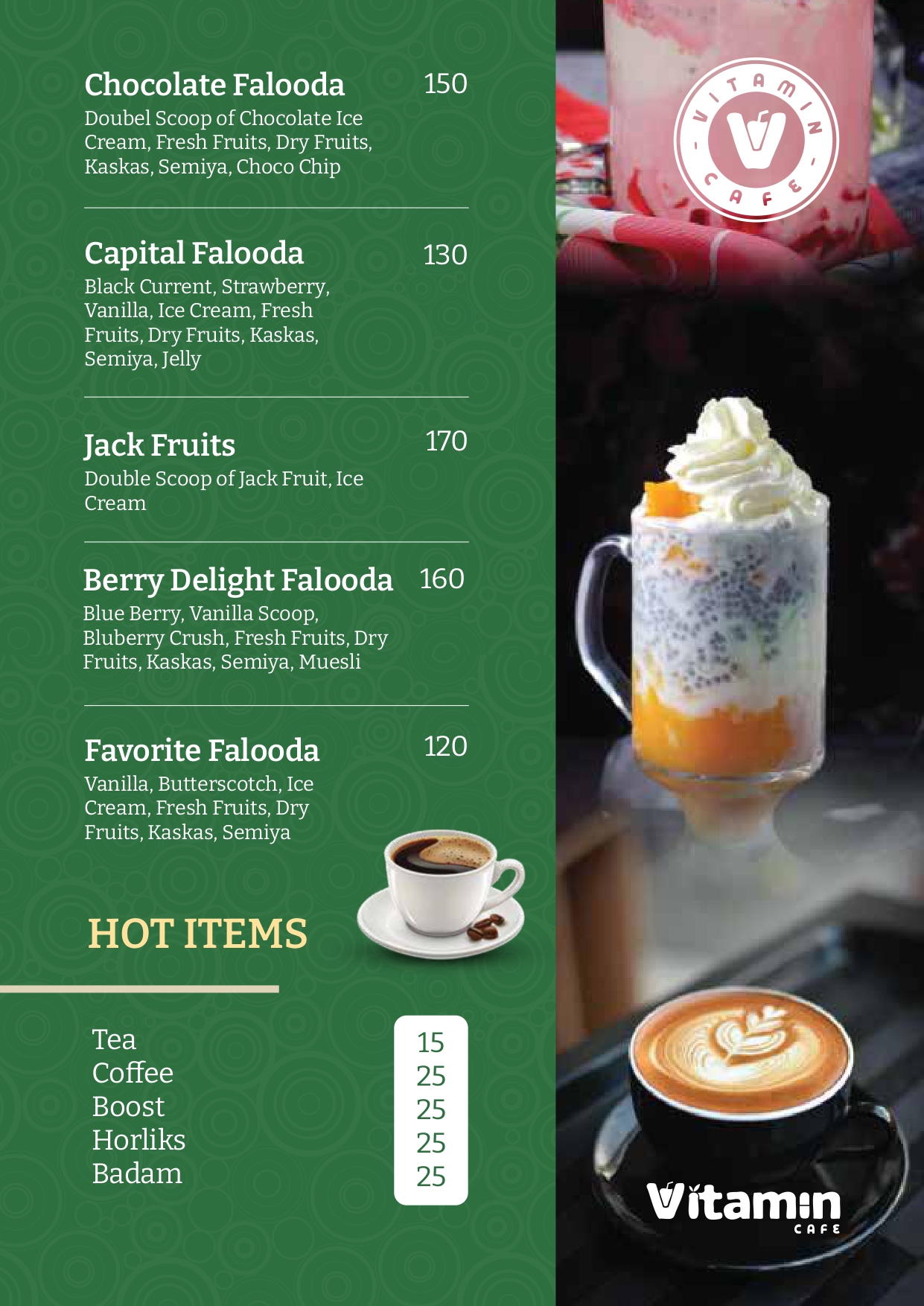 Vitamin Cafe menu page 9